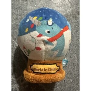 BarkBox Narwhal Snow Globe Barktic Chill Plush Dog Toy Holiday